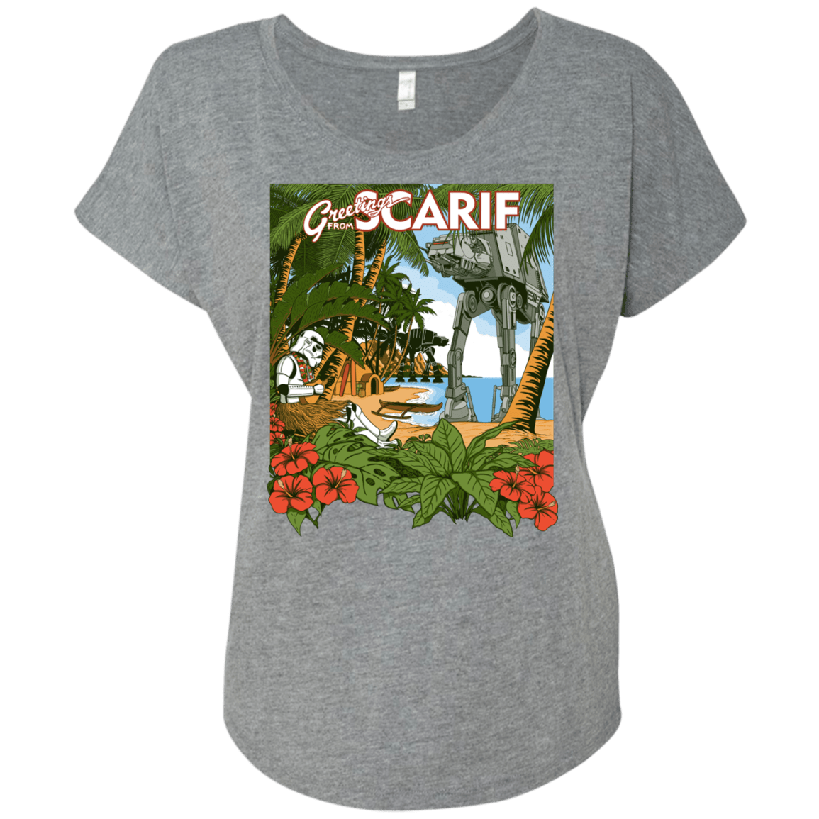 T-Shirts Premium Heather / X-Small Greetings from Scarif Triblend Dolman Sleeve