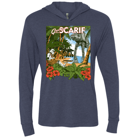 T-Shirts Vintage Navy / X-Small Greetings from Scarif Triblend Long Sleeve Hoodie Tee