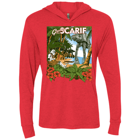 T-Shirts Vintage Red / X-Small Greetings from Scarif Triblend Long Sleeve Hoodie Tee