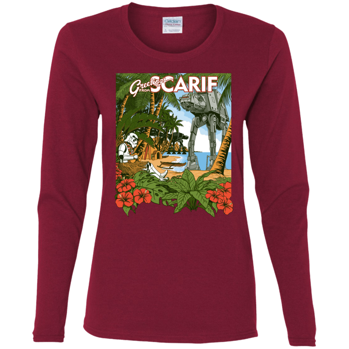 T-Shirts Cardinal / S Greetings from Scarif Women's Long Sleeve T-Shirt