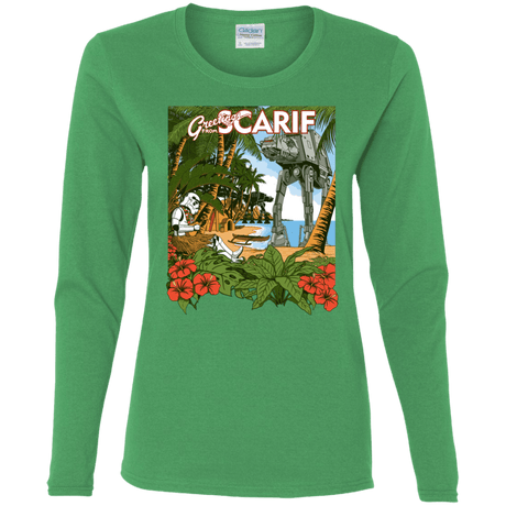 T-Shirts Irish Green / S Greetings from Scarif Women's Long Sleeve T-Shirt