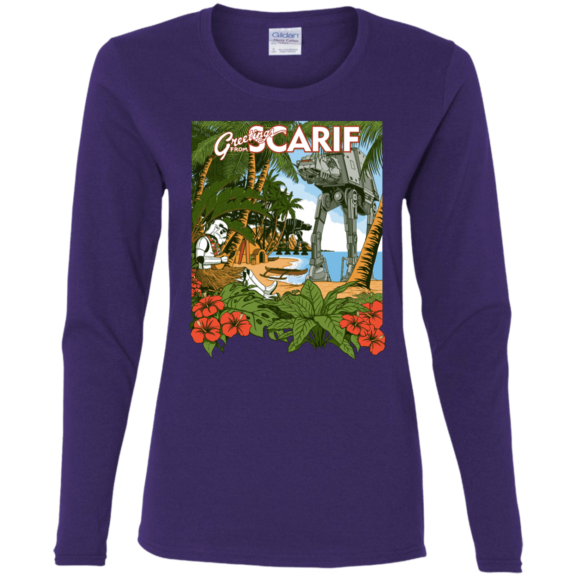 T-Shirts Purple / S Greetings from Scarif Women's Long Sleeve T-Shirt