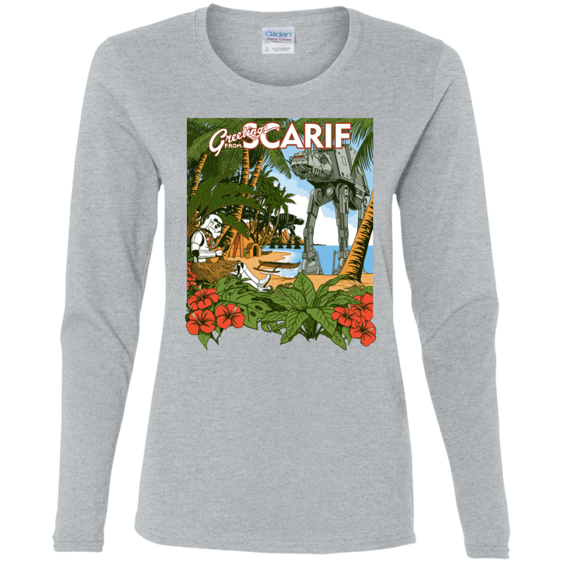 T-Shirts Sport Grey / S Greetings from Scarif Women's Long Sleeve T-Shirt