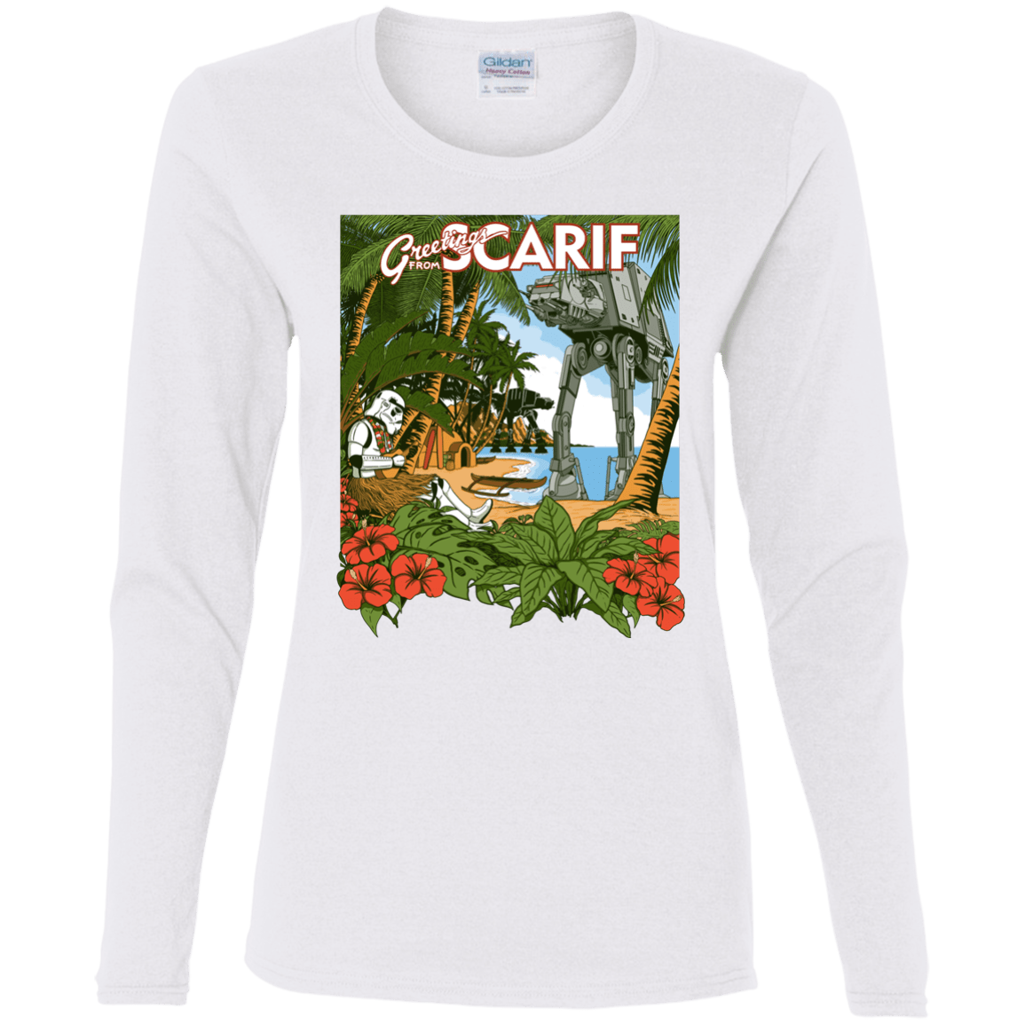 T-Shirts White / S Greetings from Scarif Women's Long Sleeve T-Shirt