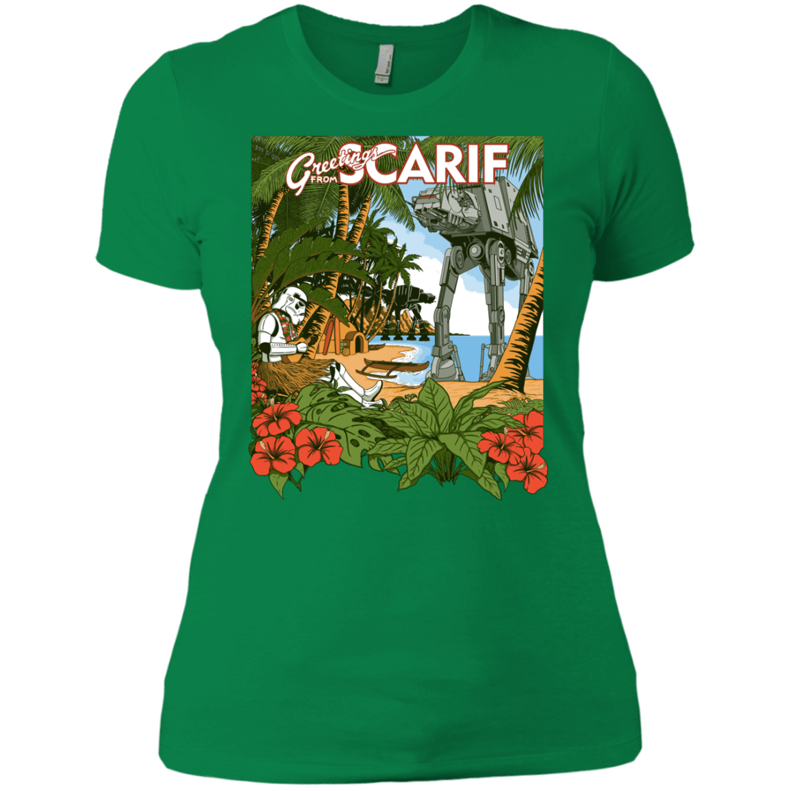 T-Shirts Kelly Green / X-Small Greetings from Scarif Women's Premium T-Shirt