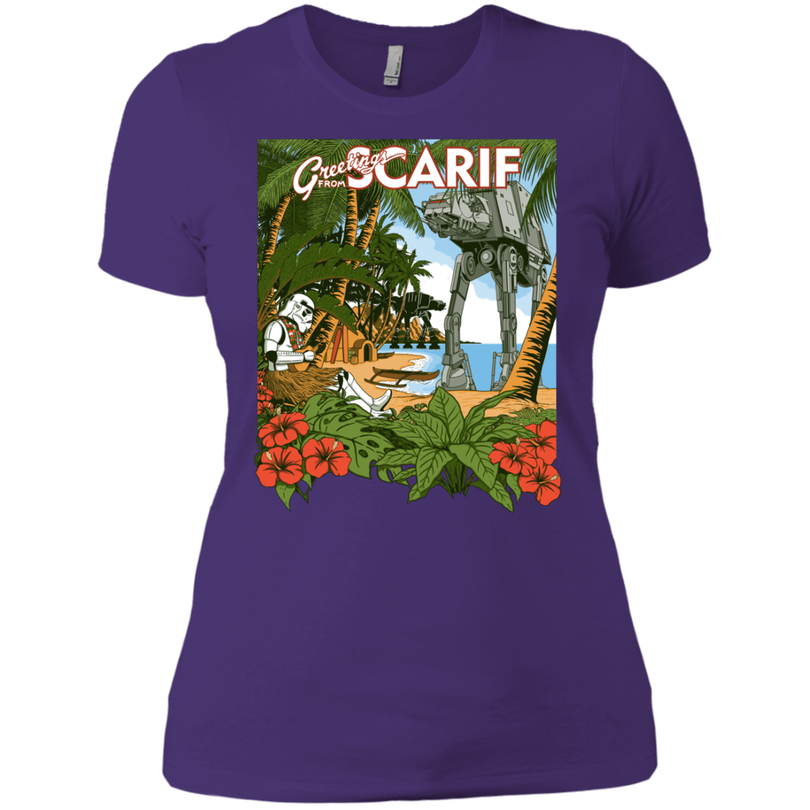 T-Shirts Purple Rush/ / X-Small Greetings from Scarif Women's Premium T-Shirt