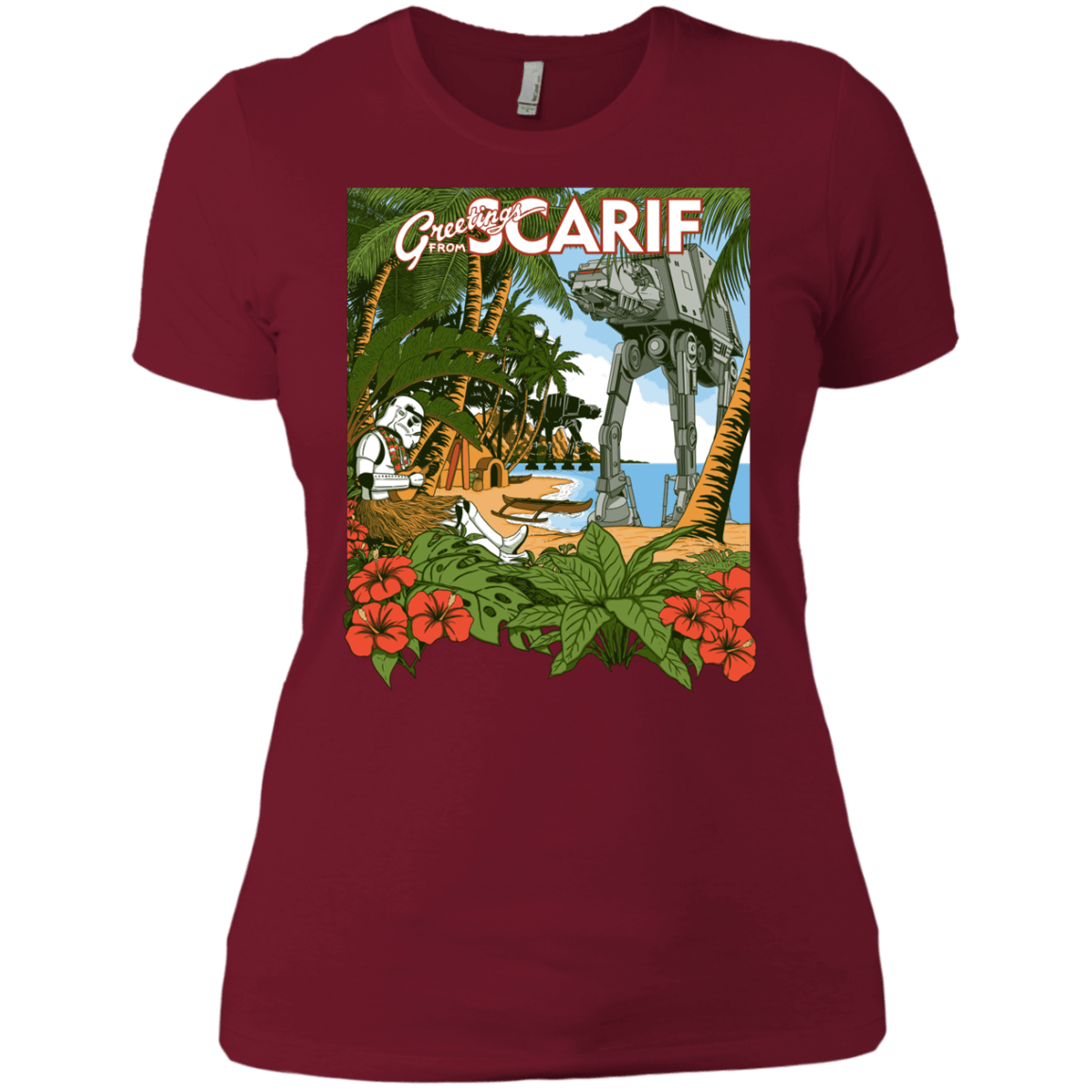T-Shirts Scarlet / X-Small Greetings from Scarif Women's Premium T-Shirt