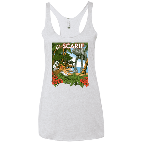 T-Shirts Heather White / X-Small Greetings from Scarif Women's Triblend Racerback Tank