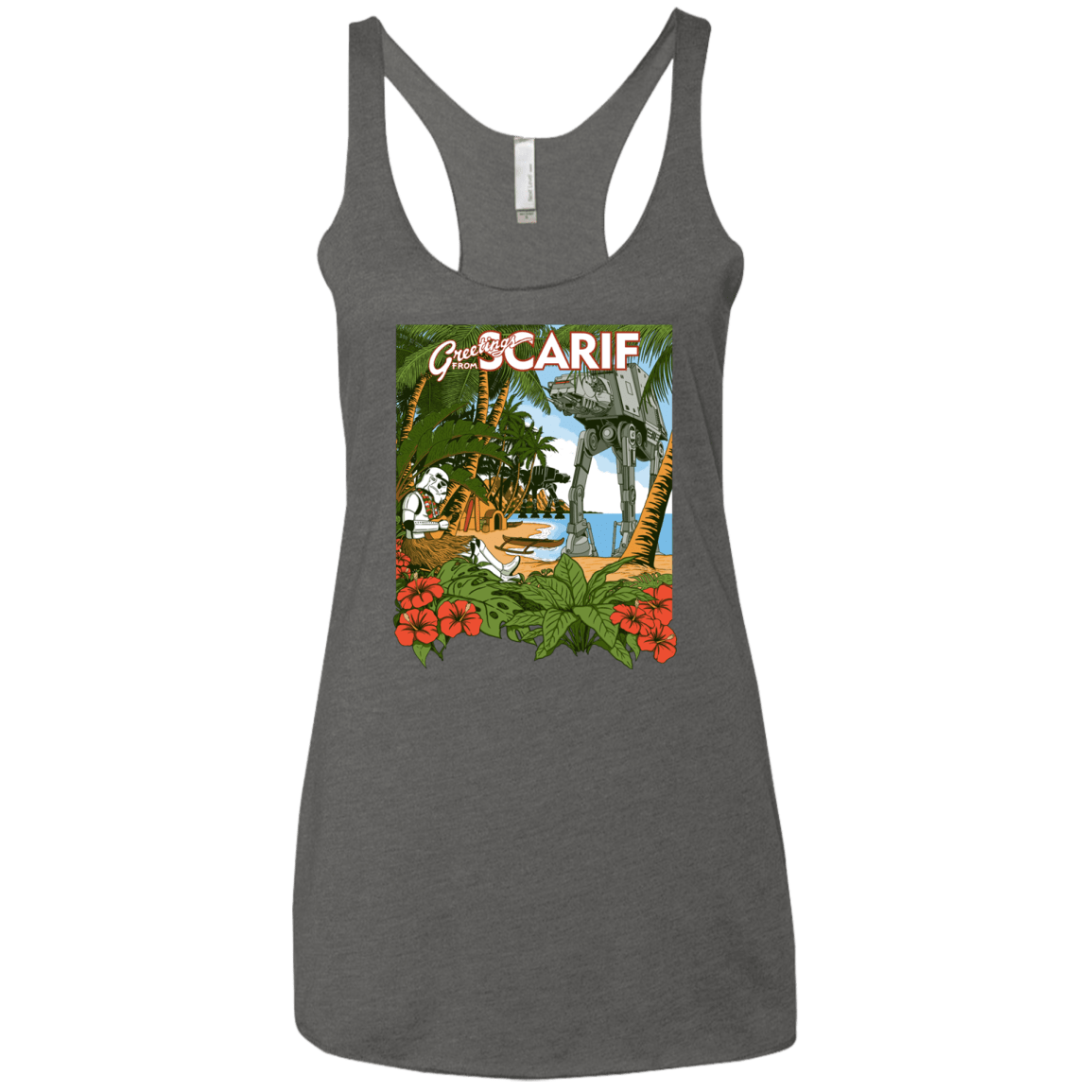T-Shirts Premium Heather / X-Small Greetings from Scarif Women's Triblend Racerback Tank