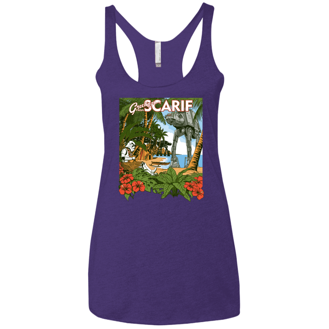 T-Shirts Purple Rush / X-Small Greetings from Scarif Women's Triblend Racerback Tank