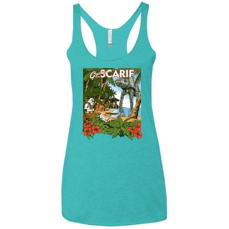 T-Shirts Tahiti Blue / X-Small Greetings from Scarif Women's Triblend Racerback Tank