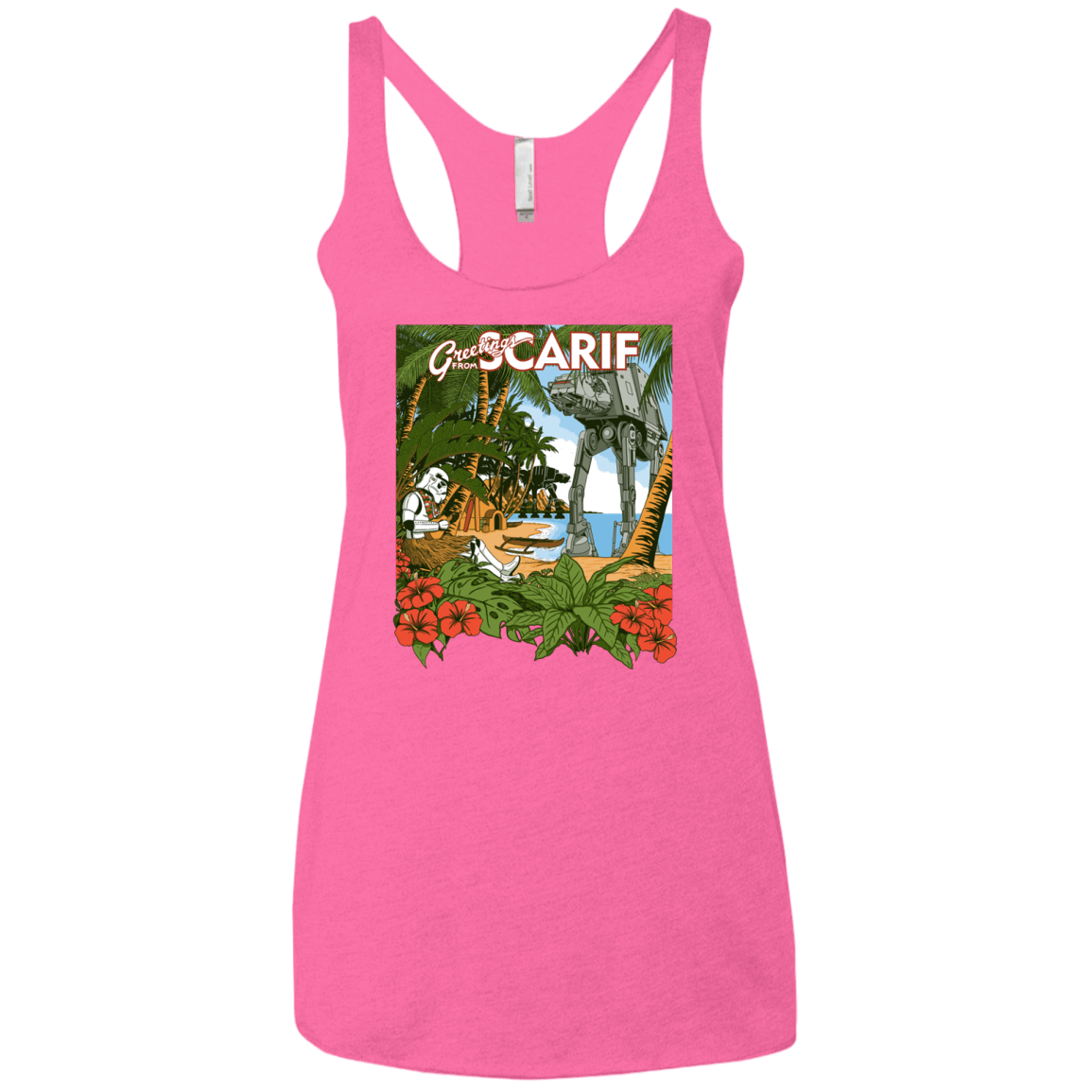 T-Shirts Vintage Pink / X-Small Greetings from Scarif Women's Triblend Racerback Tank