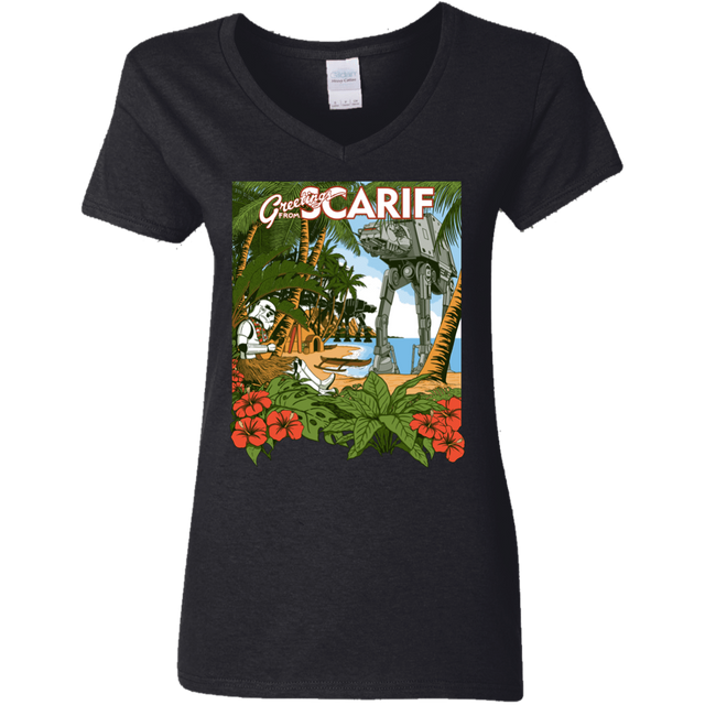 T-Shirts Black / S Greetings from Scarif Women's V-Neck T-Shirt