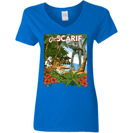 T-Shirts Royal / S Greetings from Scarif Women's V-Neck T-Shirt