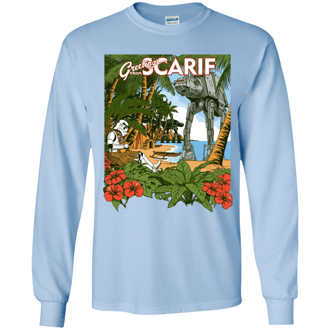 T-Shirts Light Blue / YS Greetings from Scarif Youth Long Sleeve T-Shirt