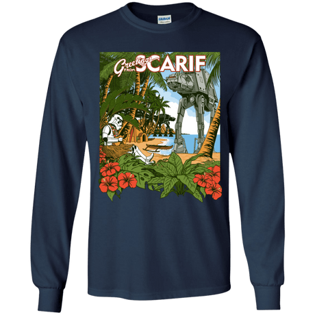 T-Shirts Navy / YS Greetings from Scarif Youth Long Sleeve T-Shirt