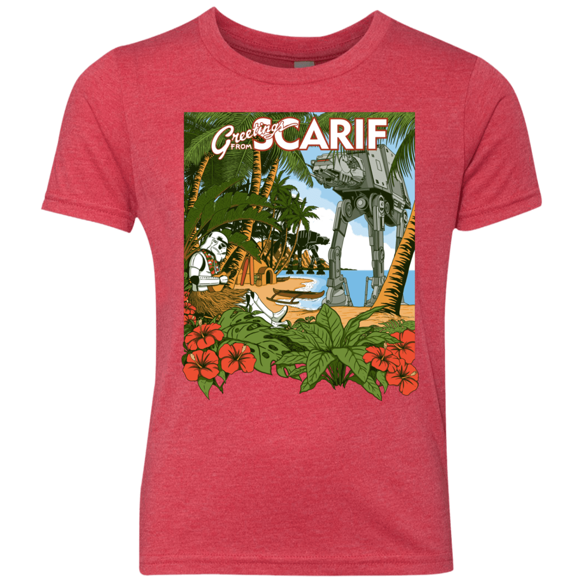 T-Shirts Vintage Red / YXS Greetings from Scarif Youth Triblend T-Shirt