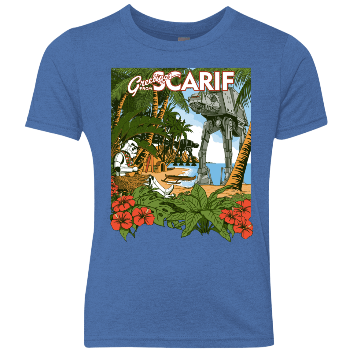 T-Shirts Vintage Royal / YXS Greetings from Scarif Youth Triblend T-Shirt