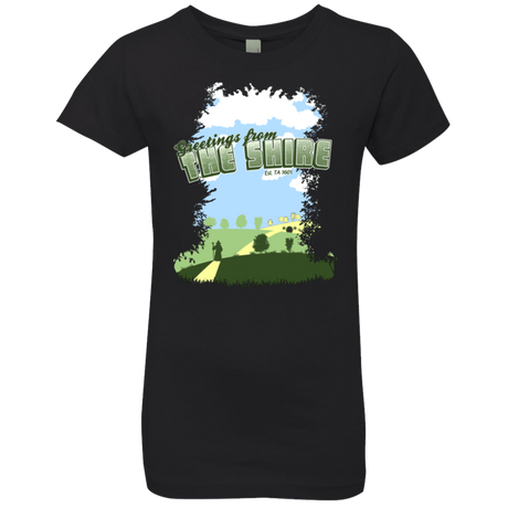 T-Shirts Black / YXS Greetings From Shire Girls Premium T-Shirt
