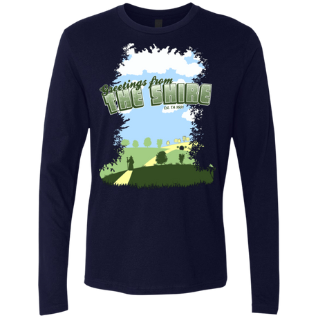 T-Shirts Midnight Navy / Small Greetings From Shire Men's Premium Long Sleeve