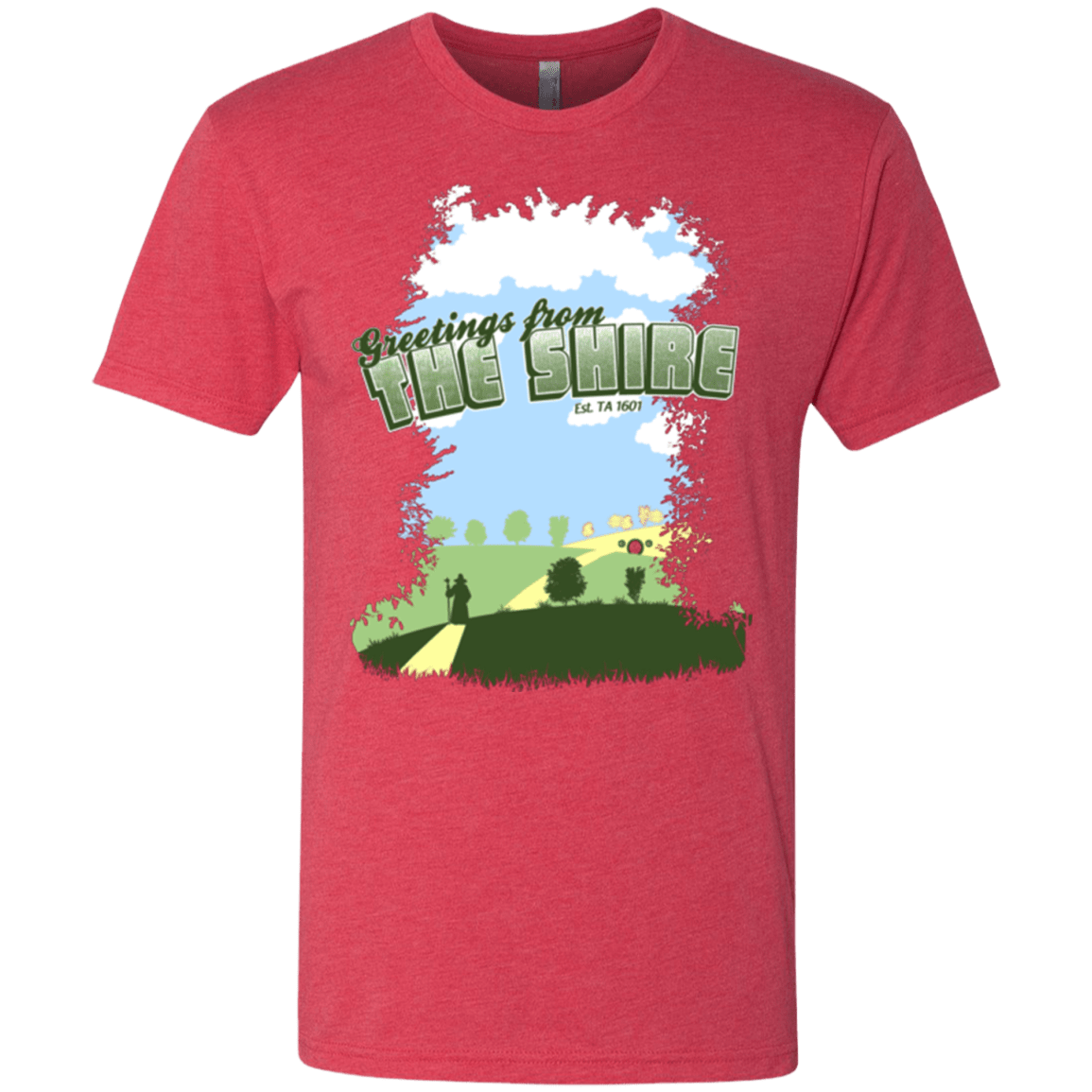 T-Shirts Vintage Red / Small Greetings From Shire Men's Triblend T-Shirt