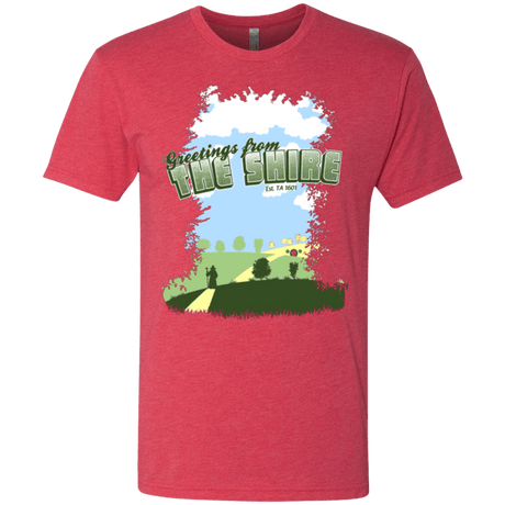 T-Shirts Vintage Red / Small Greetings From Shire Men's Triblend T-Shirt