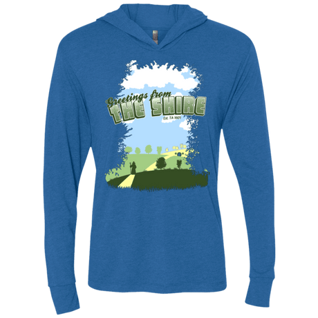 T-Shirts Vintage Royal / X-Small Greetings From Shire Triblend Long Sleeve Hoodie Tee
