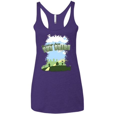 T-Shirts Purple / X-Small Greetings From Shire Women's Triblend Racerback Tank