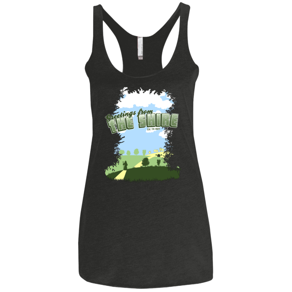 T-Shirts Vintage Black / X-Small Greetings From Shire Women's Triblend Racerback Tank