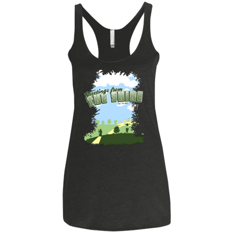 T-Shirts Vintage Black / X-Small Greetings From Shire Women's Triblend Racerback Tank