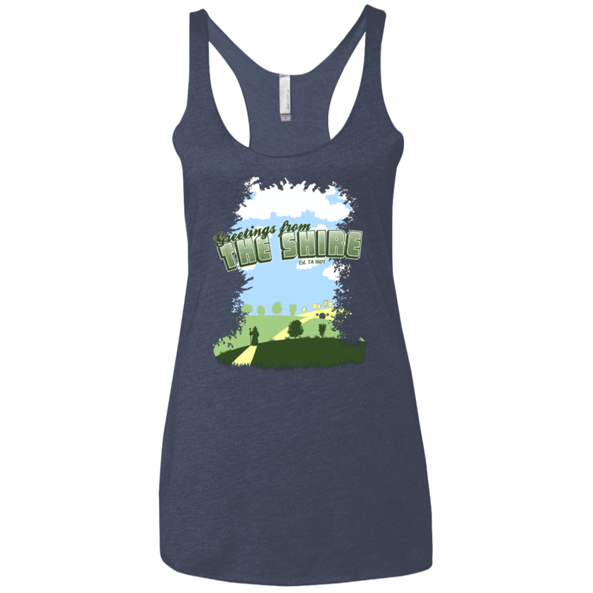 T-Shirts Vintage Navy / X-Small Greetings From Shire Women's Triblend Racerback Tank