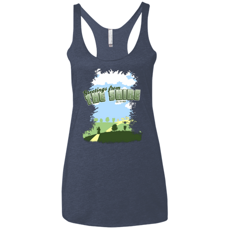 T-Shirts Vintage Navy / X-Small Greetings From Shire Women's Triblend Racerback Tank