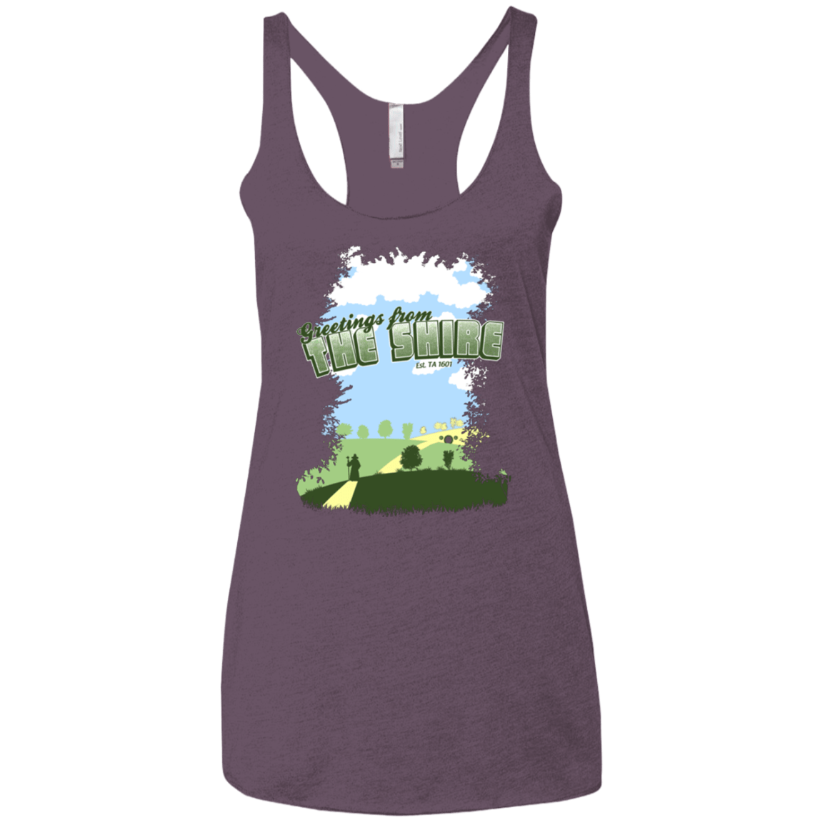 T-Shirts Vintage Purple / X-Small Greetings From Shire Women's Triblend Racerback Tank