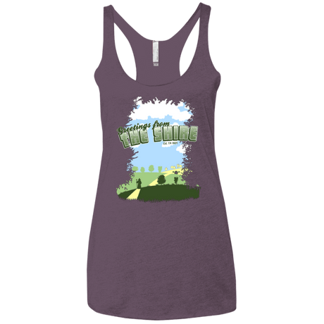 T-Shirts Vintage Purple / X-Small Greetings From Shire Women's Triblend Racerback Tank