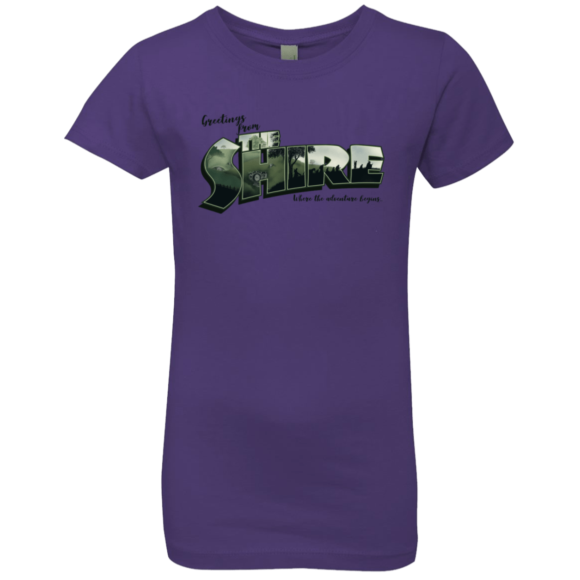 T-Shirts Purple Rush / YXS Greetings from the Shire Girls Premium T-Shirt