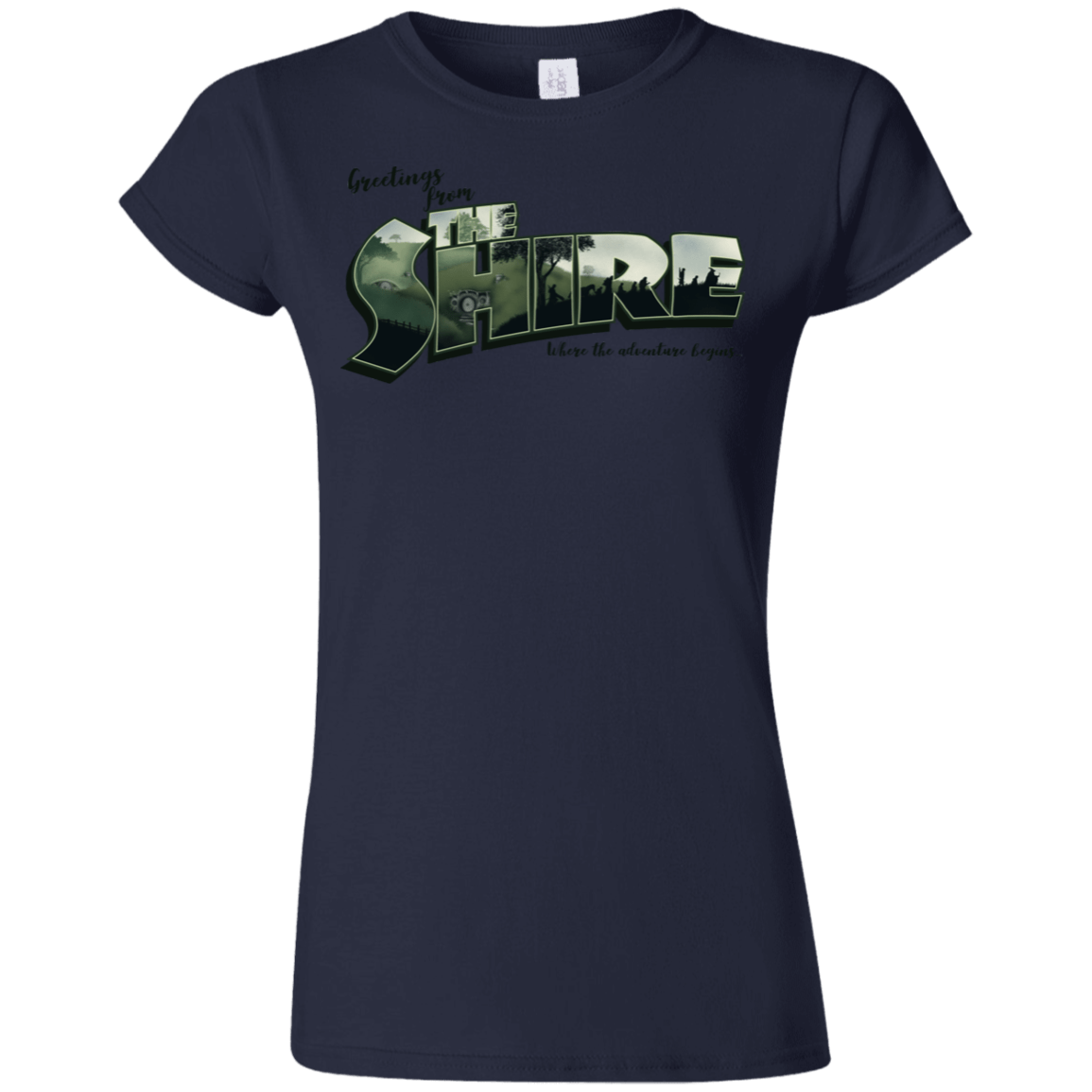 T-Shirts Navy / S Greetings from the Shire Junior Slimmer-Fit T-Shirt