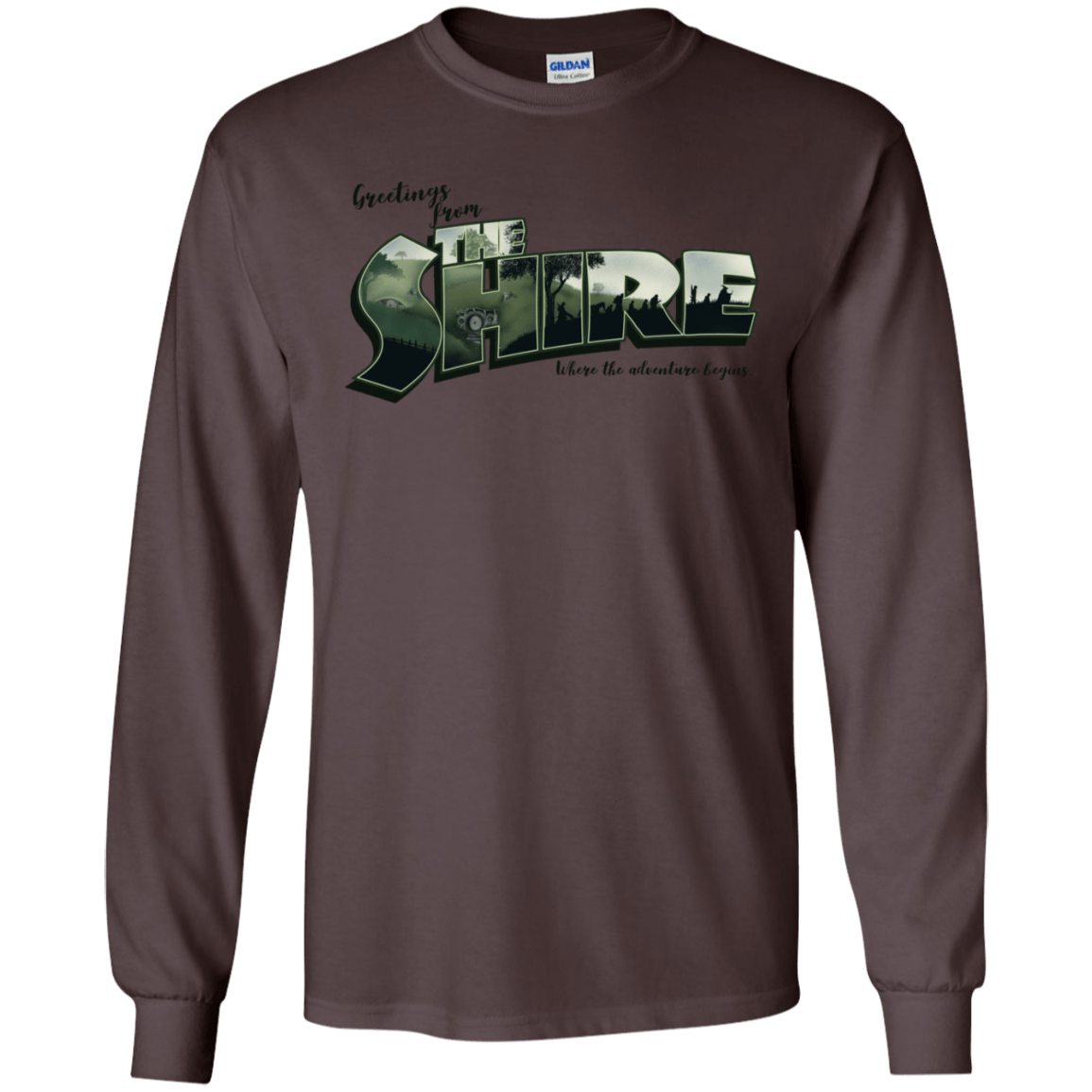 T-Shirts Dark Chocolate / S Greetings from the Shire Men's Long Sleeve T-Shirt