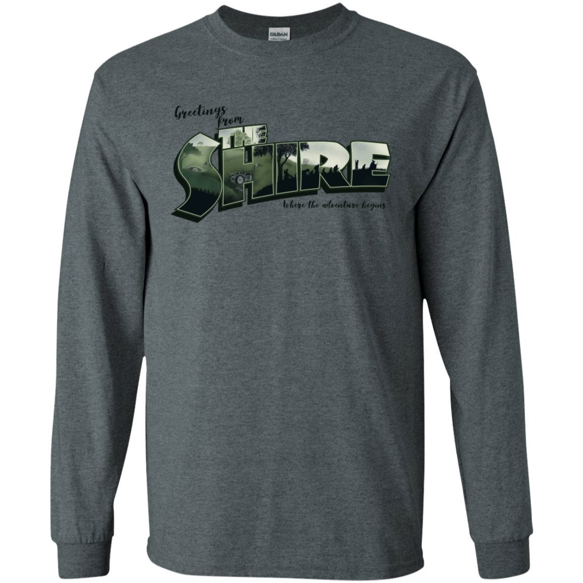 T-Shirts Dark Heather / S Greetings from the Shire Men's Long Sleeve T-Shirt