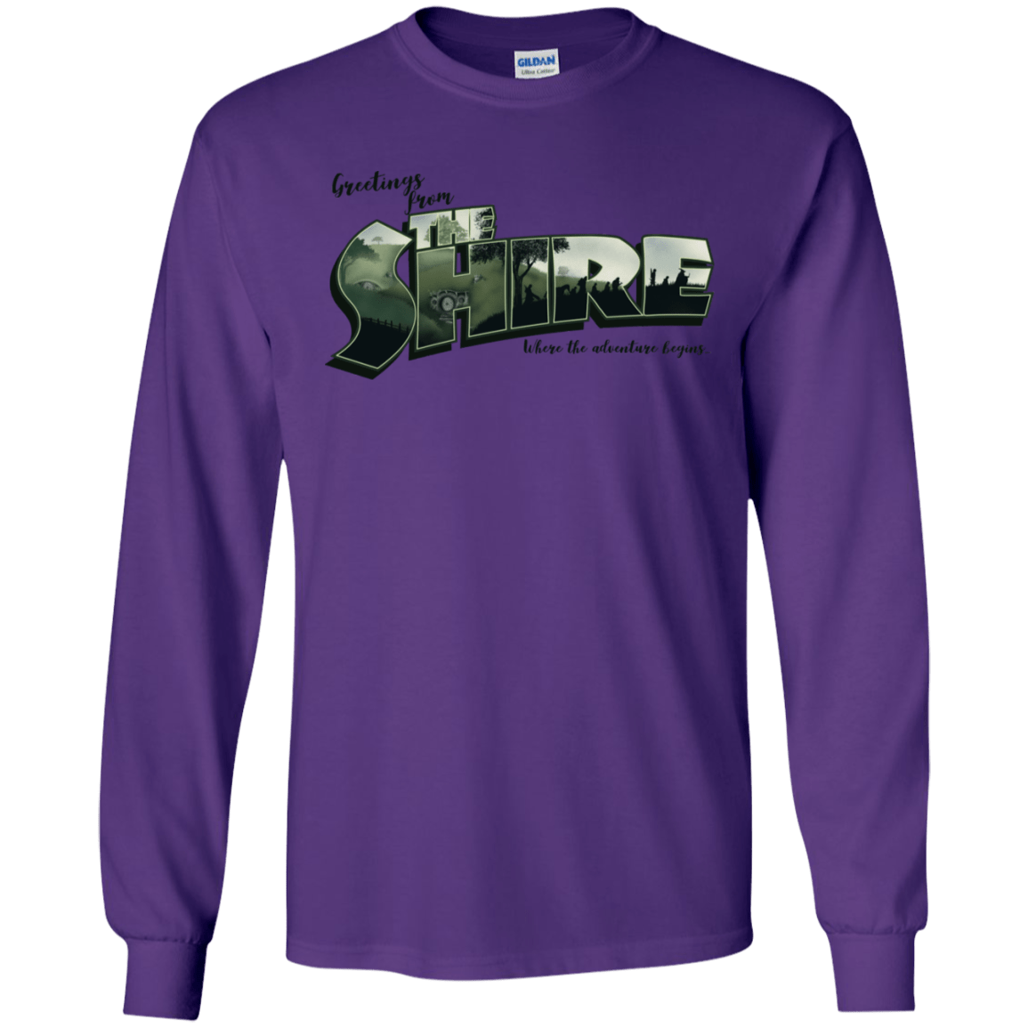 T-Shirts Purple / S Greetings from the Shire Men's Long Sleeve T-Shirt
