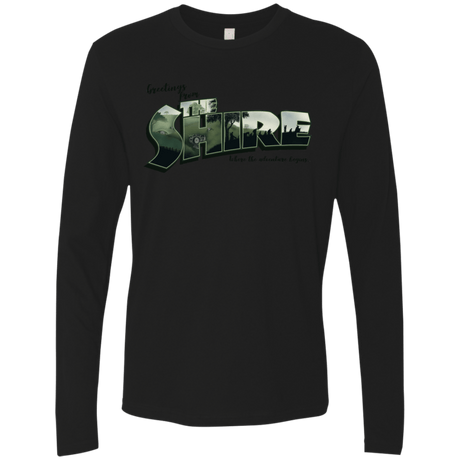 T-Shirts Black / S Greetings from the Shire Men's Premium Long Sleeve
