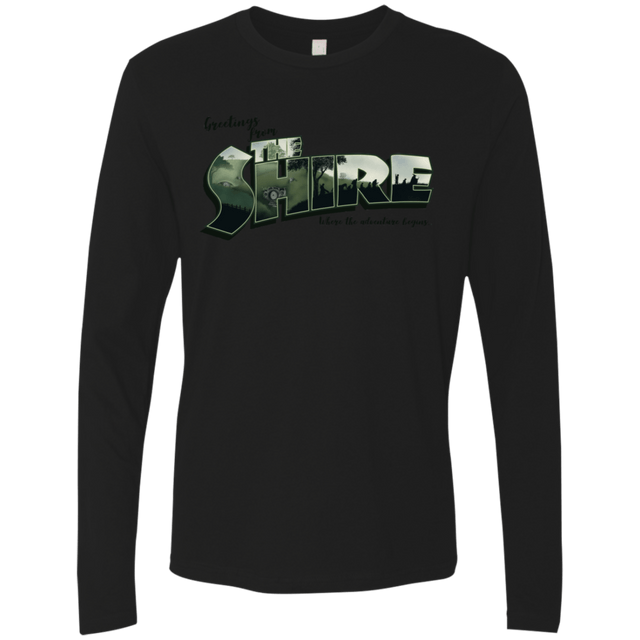 T-Shirts Black / S Greetings from the Shire Men's Premium Long Sleeve