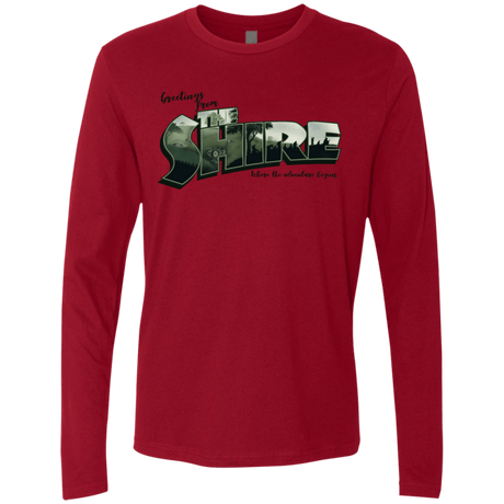 T-Shirts Cardinal / S Greetings from the Shire Men's Premium Long Sleeve