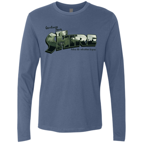 T-Shirts Indigo / S Greetings from the Shire Men's Premium Long Sleeve