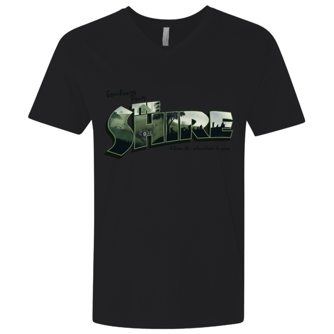 T-Shirts Black / X-Small Greetings from the Shire Men's Premium V-Neck