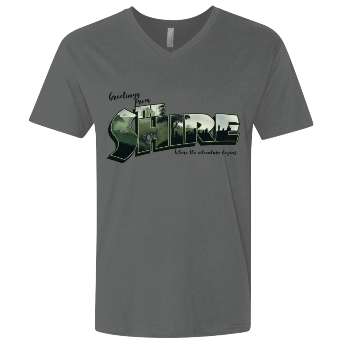 T-Shirts Heavy Metal / X-Small Greetings from the Shire Men's Premium V-Neck