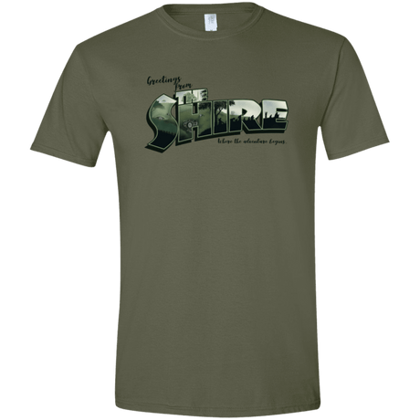 T-Shirts Military Green / S Greetings from the Shire Men's Semi-Fitted Softstyle