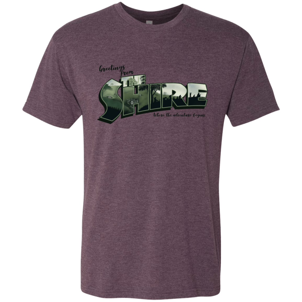 T-Shirts Vintage Purple / S Greetings from the Shire Men's Triblend T-Shirt