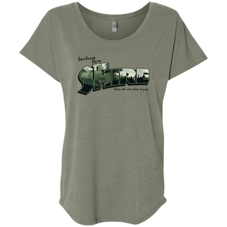 T-Shirts Venetian Grey / X-Small Greetings from the Shire Triblend Dolman Sleeve