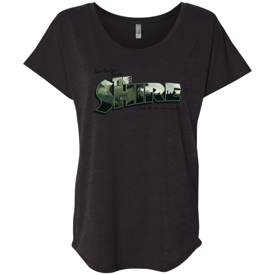 T-Shirts Vintage Black / X-Small Greetings from the Shire Triblend Dolman Sleeve