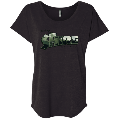 T-Shirts Vintage Black / X-Small Greetings from the Shire Triblend Dolman Sleeve